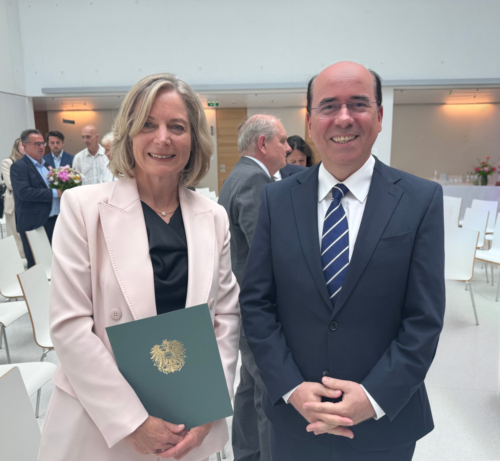 Präsident Roland Popp bei der Amtseinführung von Präsidentin Birgit Eisenmagen am Landesgericht Korneuburg